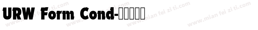 URW Form Cond字体转换